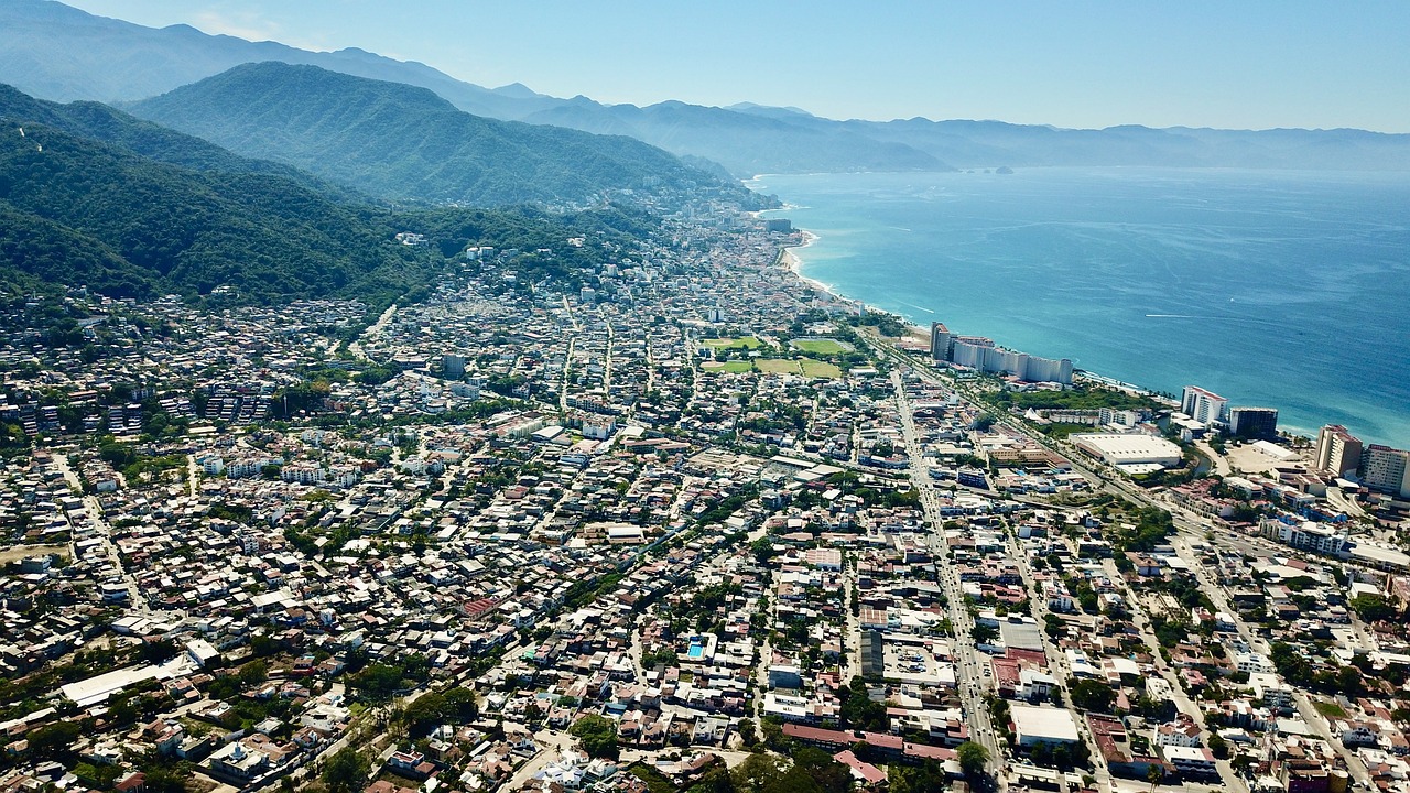 Vista aérea del centro de Puerto Vallarta - City Tour